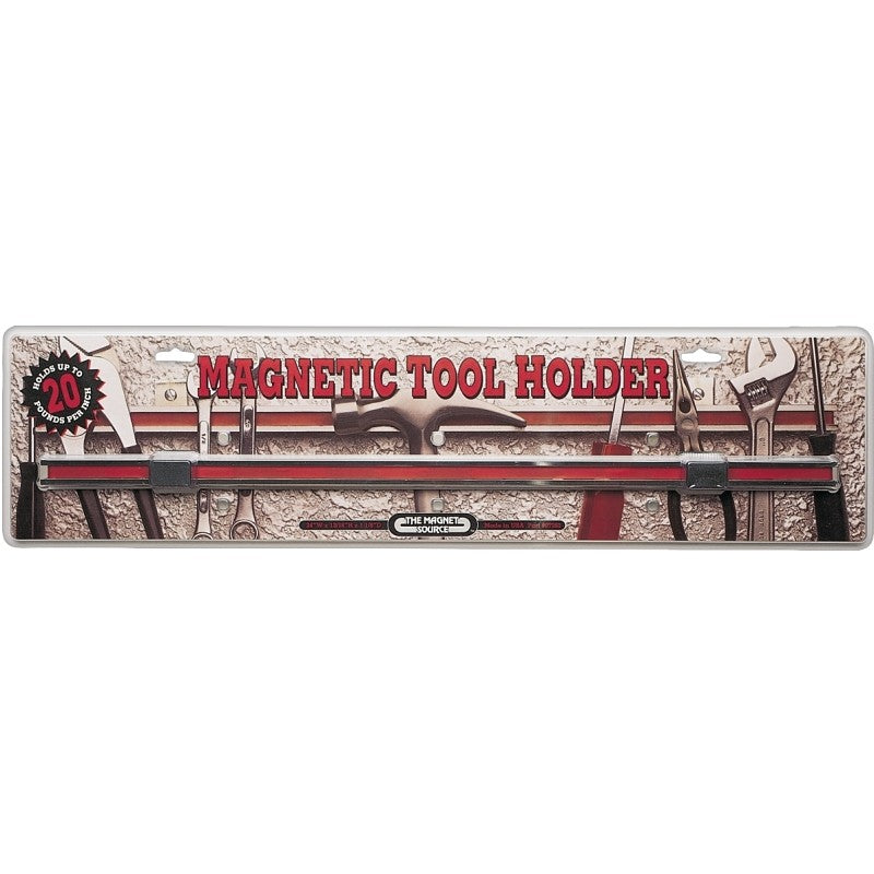 Magnet Source 07662 Magnetic Tool Holder, 20 lb Pull Force, 24 in L, 3/4 in W, 1-1/8 in H, Steel