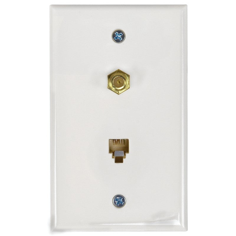 Zenith TW1002CPW Wallplate, 4-1/2 in L, 2-3/4 in W, White