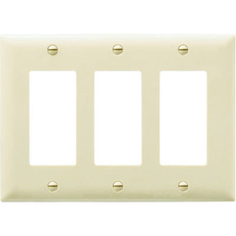 Legrand TradeMaster TP TP263ICC12 Wallplate, 4.7 in L, 3 -Gang, Nylon, Ivory