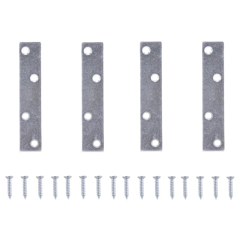 ProSource MP-Z04-C4PS Mending Plate, 4 in L, 7/8 in W, Steel, Screw Mounting
