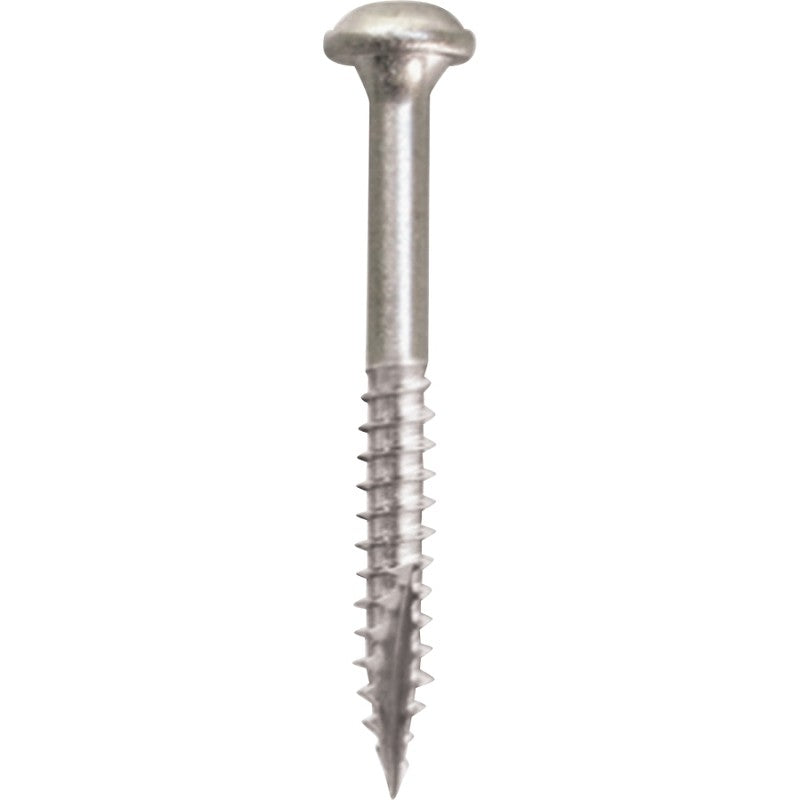 Kreg SML-F125S5-100 Pocket-Hole Screw, #7 Thread, 1-1/4 in L, Fine Thread, Maxi-Loc Head, Square Drive, Sharp Point