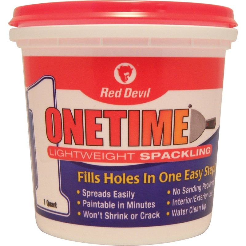 Red Devil 0544 Spackling Compound, Latex, Oil Base, White