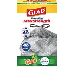 Glad ForceFlex, MaxStrength Series 22518 Trash Bag, 13 gal