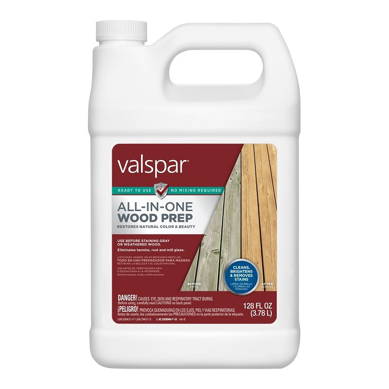 Valspar VL1028046-16 All-in-one Wood Prep, Liquid, 1 gal (Pack of 4)