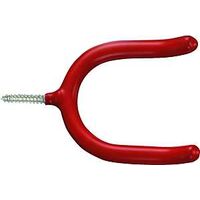 Double Tool Screw In Storage Hook Red Vinyl Coated 2 Pack