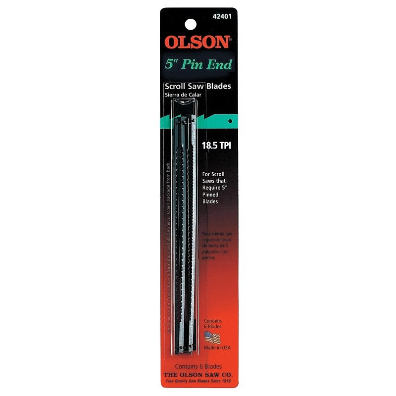 Olson FR42401 Saw Blade, 0.07 in W, 5 in L, 18.5 TPI