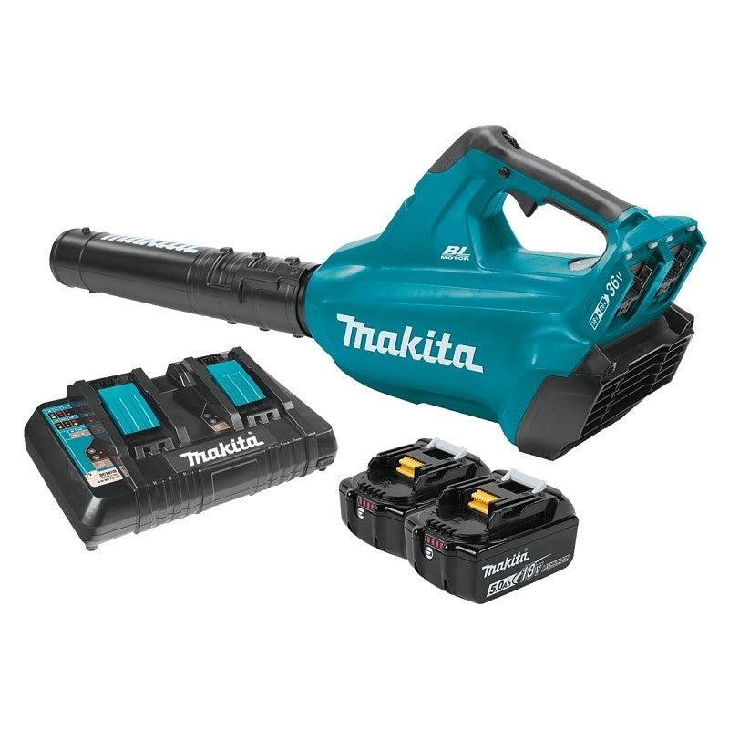 Makita XBU02PT Cordless Blower Kit, Battery Included, 5 Ah, 18 V, Lithium-Ion, 6 -Speed, 473 cfm Air
