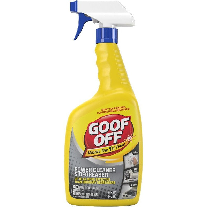 Goof Off FG686 Power Cleaner and Degreaser, 32 oz, Liquid