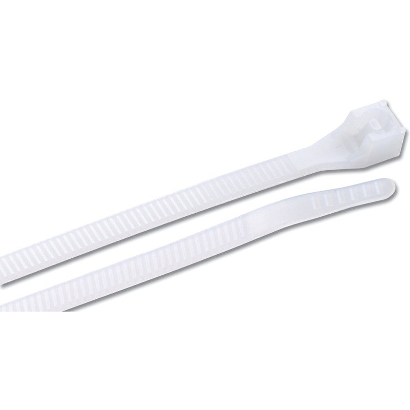 Gardner Bender 46-315 Cable Tie, 0.3 in Max Bundle Dia, Double-Lock Locking, 6/6 Nylon, Natural, 14 in L, 100/PK