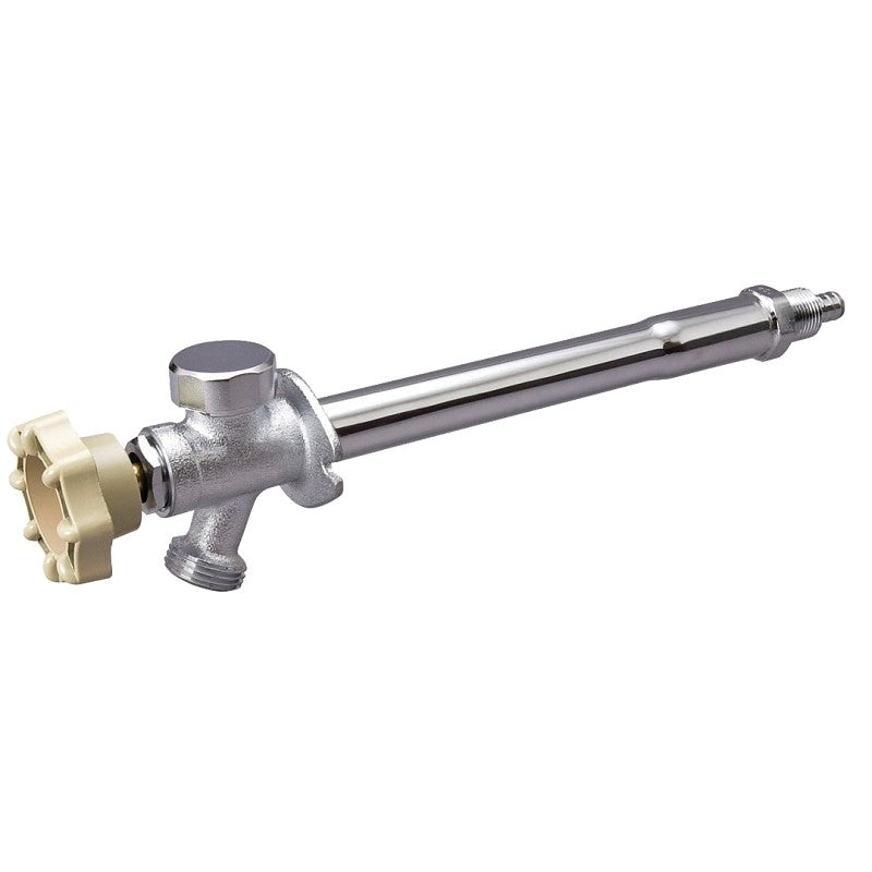 B & K 104-845HC Anti-Siphon Frost-Free Sillcock Valve, 8 in L, 1/2 x 3/4 in, MPT x Hose, 125 psi, Chrome, Brass Body