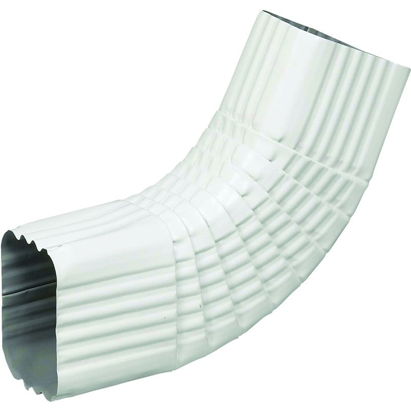 Amerimax 27065 Gutter Side Elbow, Downspout Gutter, Aluminum, White