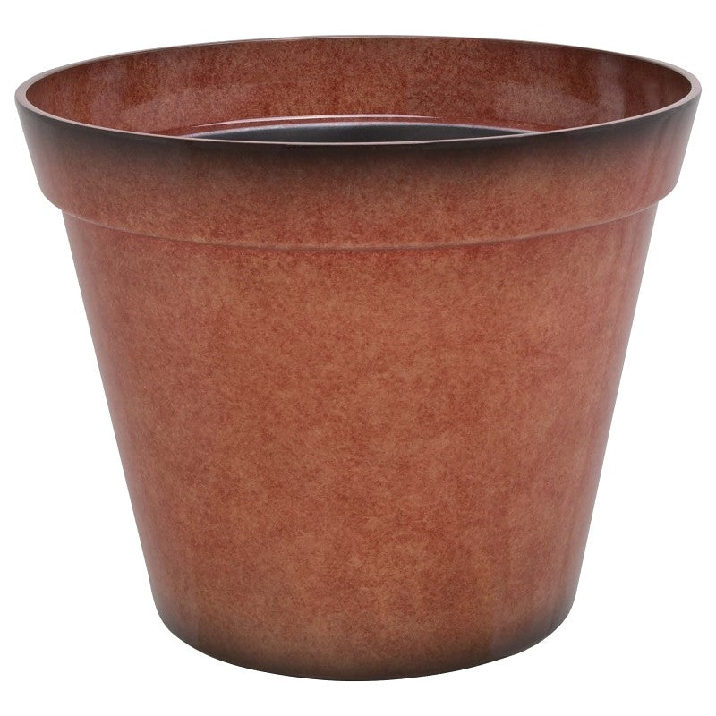 Landscapers Select PT-S035 Planter, 18 in Dia, 14 in H, Round, Resin, Terra Cotta, Terra Cotta (Pack of 6)