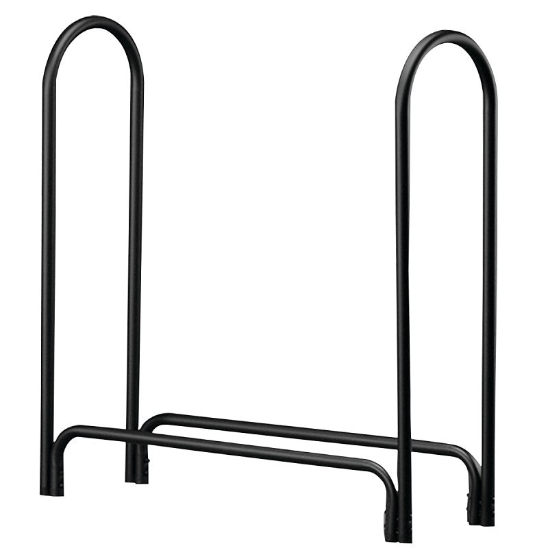 Shelter SLRM Medium Log Rack, 13 in W, 45 in D, 45 in H, Steel Base, Powder-Coated, Black