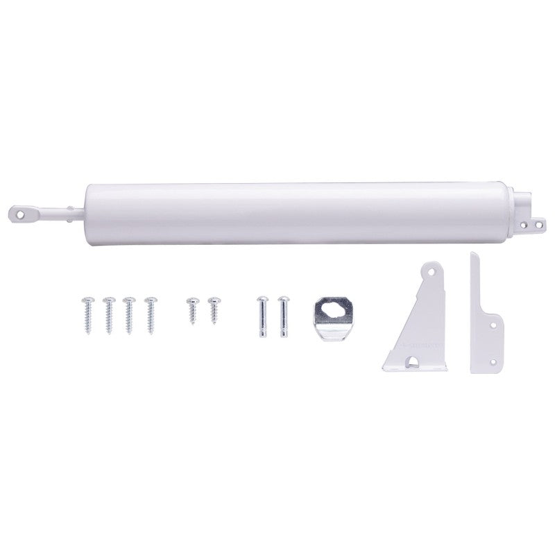 ProSource 16027-UW-PS Door Closer, 1-1/2 in Dia Rod, 17-1/2 in L, Aluminum Tube, 90 deg Opening, 99 lb