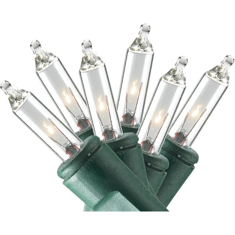 Sylvania V4050-49 Light Set, Christmas, 120 V, 20.4 W, 50-Lamp, Incandescent Lamp, Clear Lamp, 11.54 ft L