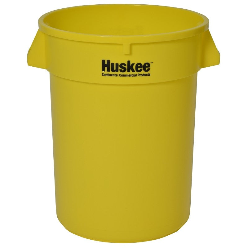 Continental Commercial 3200YW Trash Receptacle, 32 gal, Plastic, Yellow