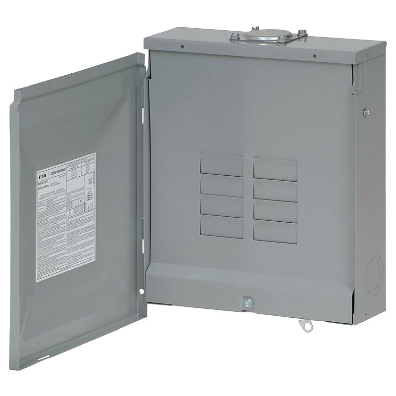 Cutler-Hammer BR BR612L125RP Load Center, 125 A, 6 -Space, 12 -Circuit, Main Lug, NEMA 3R Enclosure, Plug Mounting