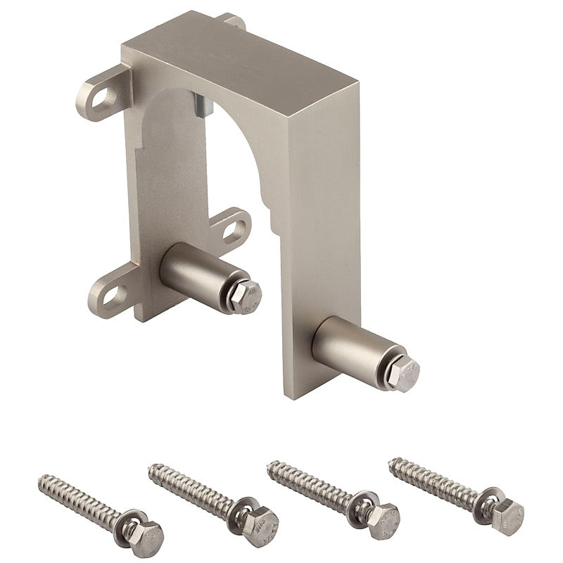 National Hardware N187-102 Bypass Bracket, Sliding Door, Steel, Satin Nickel