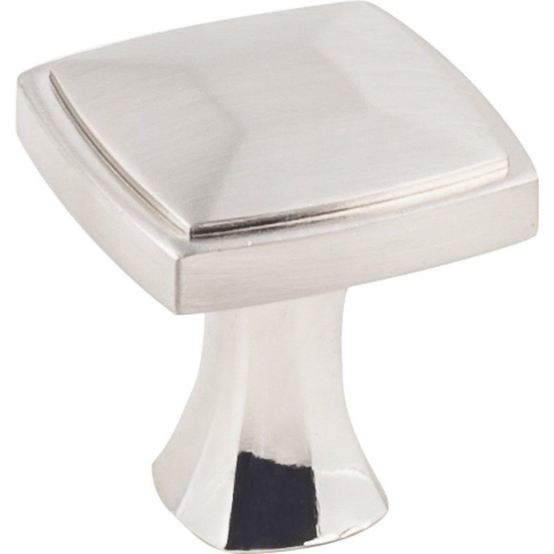 KasaWare K121SN-10 Cabinet Knob, 1-3/16 in Projection, 1-1/16 in L, Zinc, Satin Nickel, 10/PK