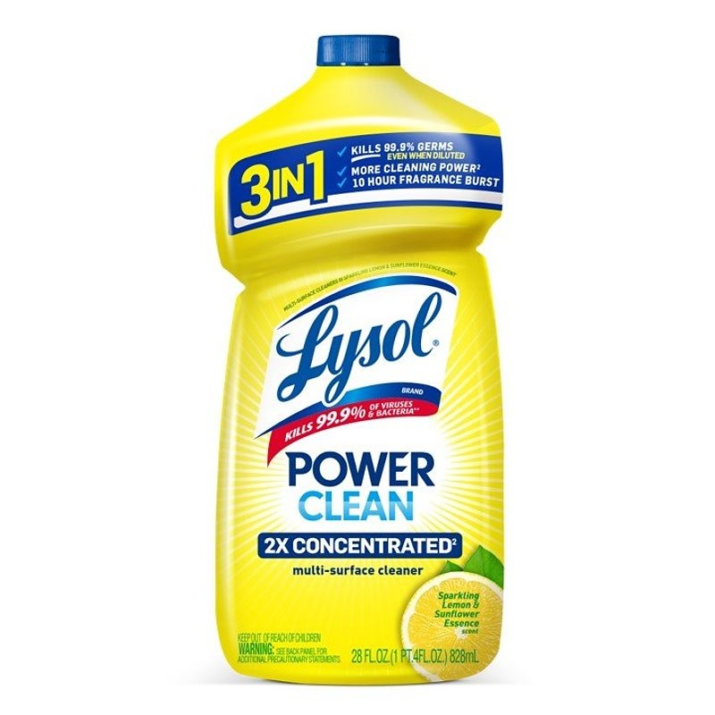 Lysol 1920082513 All-Purpose Cleaner, 28 oz, Liquid, Lemon, Sunflower