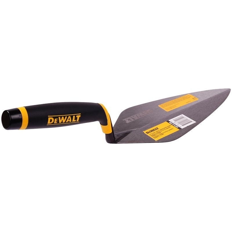 DEWALT DXTT-3-750 London Brick Trowel, 10 in L Blade, 4-5/8 in W Blade, Carbon Steel Blade, Soft Grip Handle