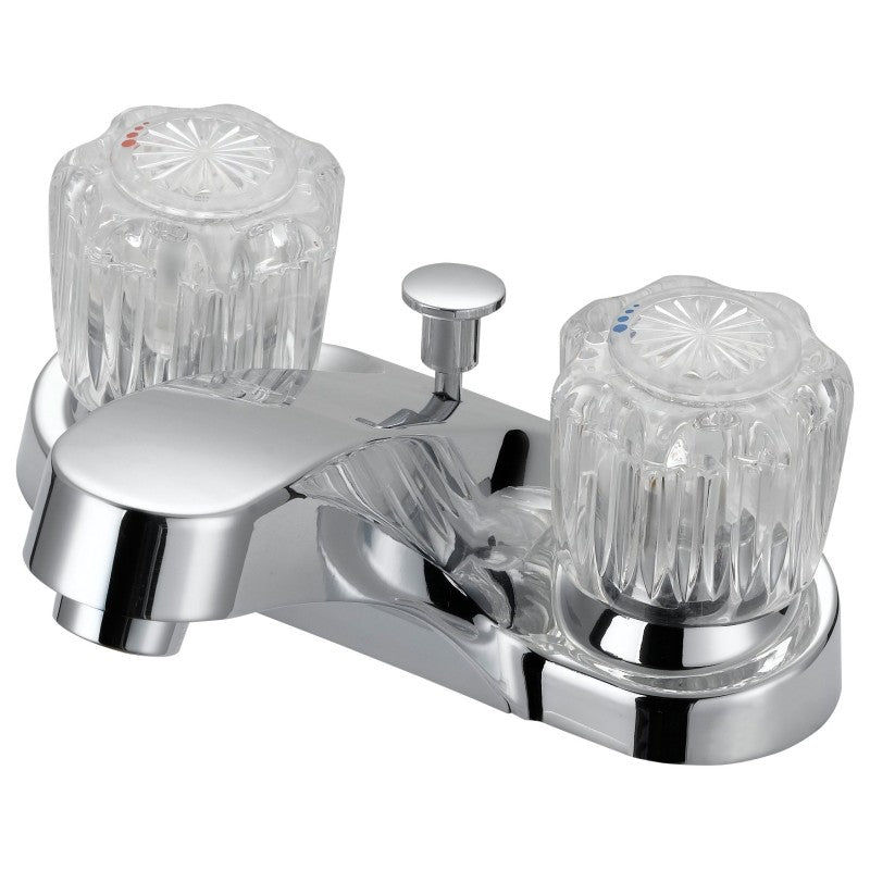 Boston Harbor F5120069CP Lavatory Faucet, 1.2 gpm, 2-Handle, 3-Faucet Hole, Metal/Plastic, Chrome Plated