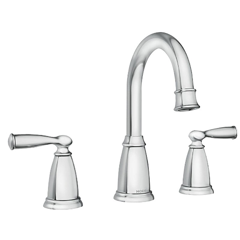 Moen Banbury Series 84947 Bathroom Faucet, 1.2 gpm, 2-Handle, 3-Faucet Hole, Metal, Chrome, Lever Handle