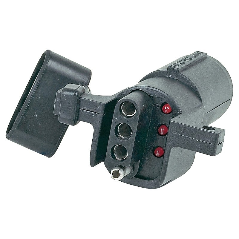 Hopkins 47325 Trailer Adapter, 6-Round, 6-Pole, Plastic Housing Material