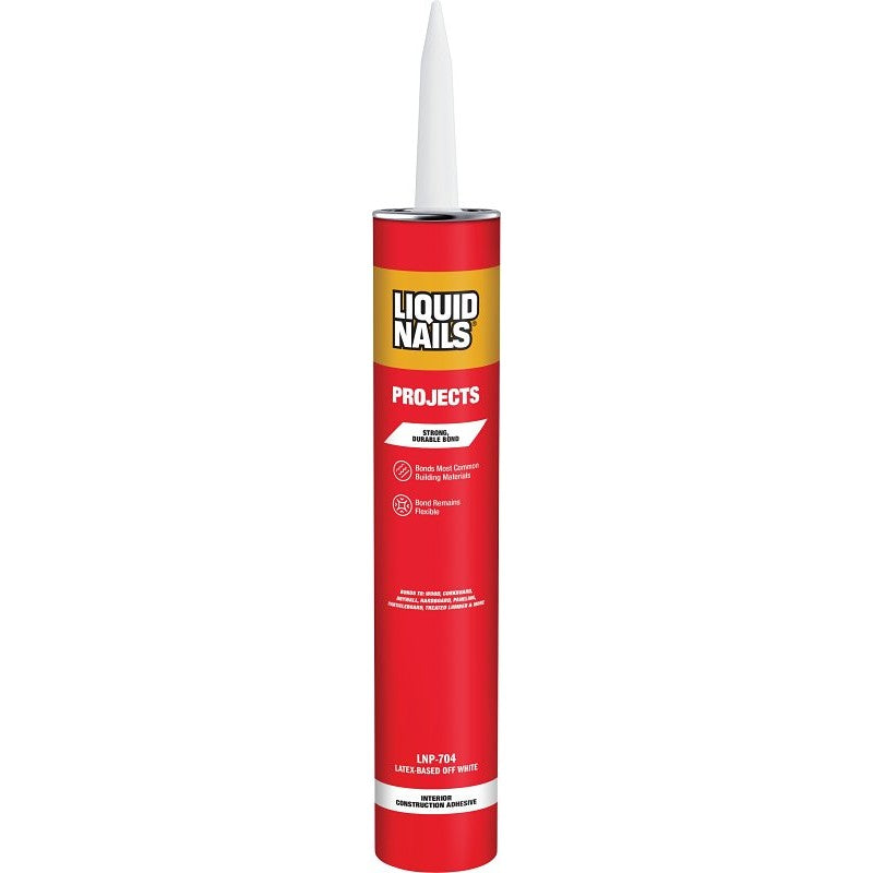 Liquid Nails LNP-704 Project Construction Adhesive, Off-White, 28 oz Cartridge