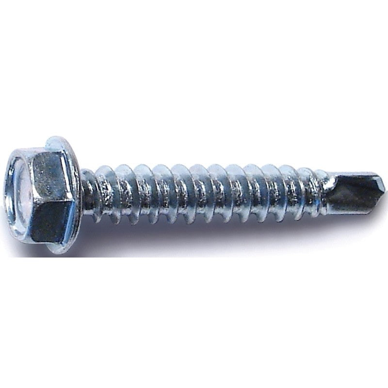 Midwest Fastener 10277 Screw, #8 Thread, 1 in L, Hex, Socket Drive, Self-Drilling Point, Steel, Zinc, 1 PK