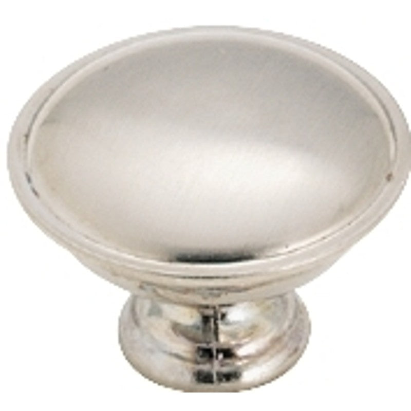 Amerock 14403SCH Cabinet Knob, 1-5/16 in Projection, Zinc, Brushed Chrome