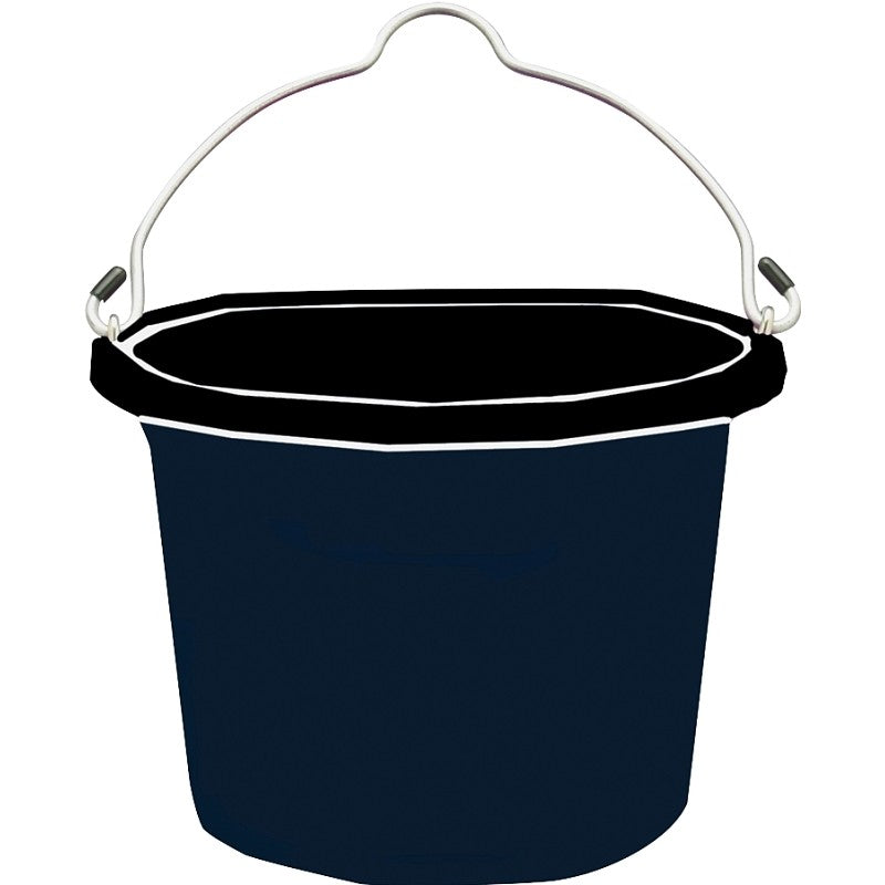 Fortex-Fortiflex FB-108 Series FB-108BX Bucket, 8 qt Volume, Rubber/Polyethylene, Black