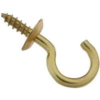Cup Hooks 7/8 Inch Solid Brass 4 Pack