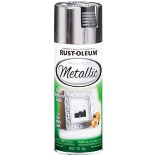 Rust-Oleum 340648 Metallic Spray Paint, Gloss, Silver, 11 oz, Aerosol Can