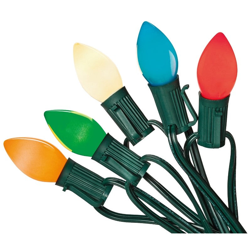 Santas Forest 03160/U00Z125H Light Set, String Lights, 125 V, 7 W, 25-Lamp, C7 Lamp, Multi-Color Lamp