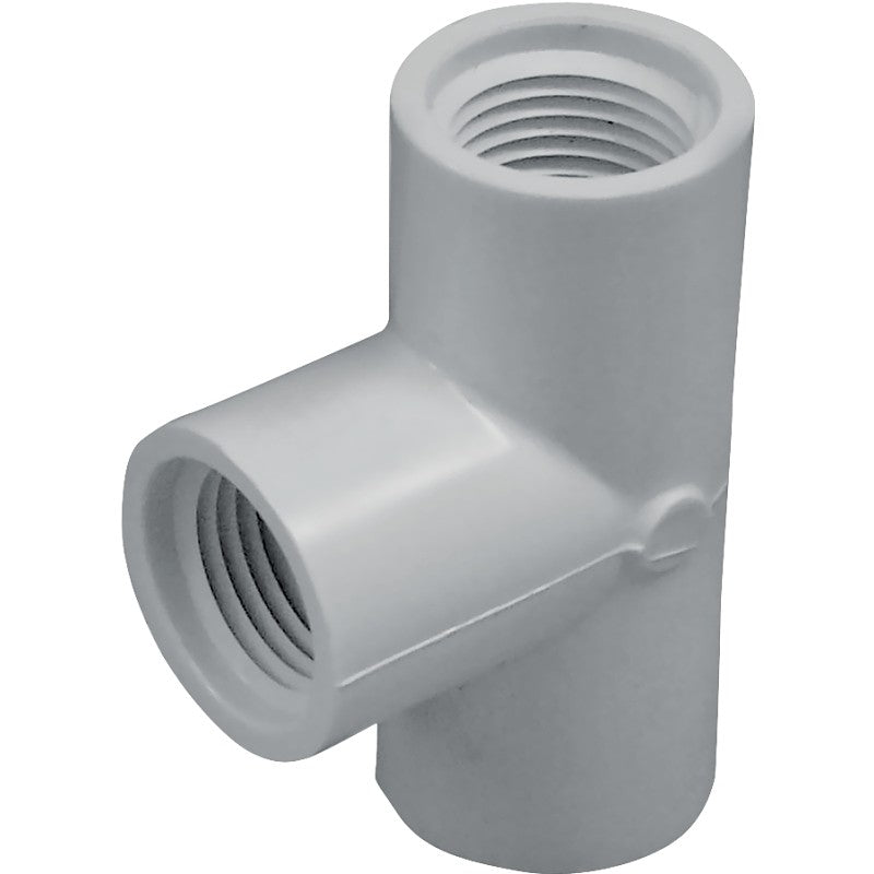 IPEX 435845 Pipe Tee, 3/4 in, FPT, PVC, White, SCH 40 Schedule, 150 psi Pressure