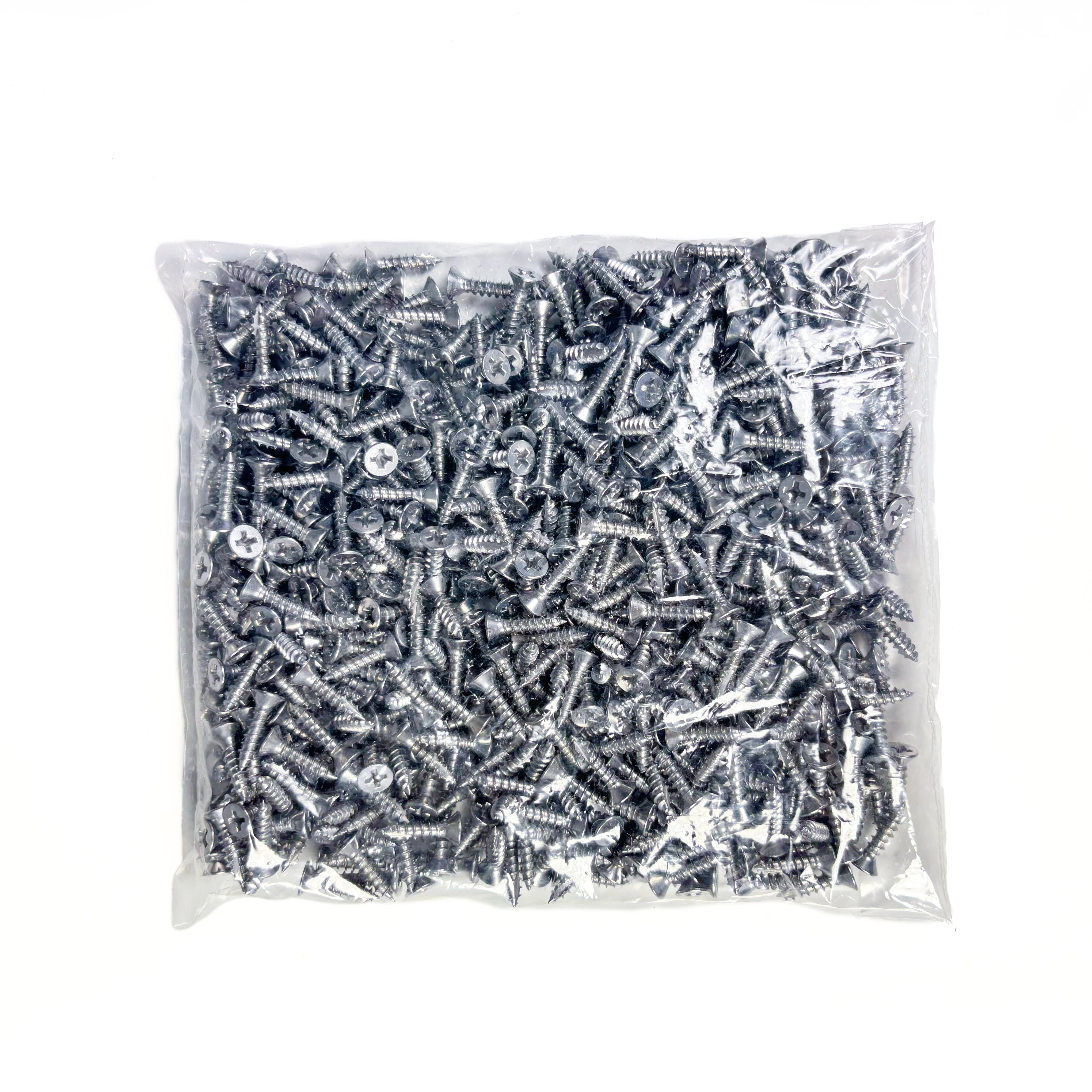 Door Hinge Screws Flat Head Phillips #9 By 3/4 Inch Satin Nickel 600 Pack