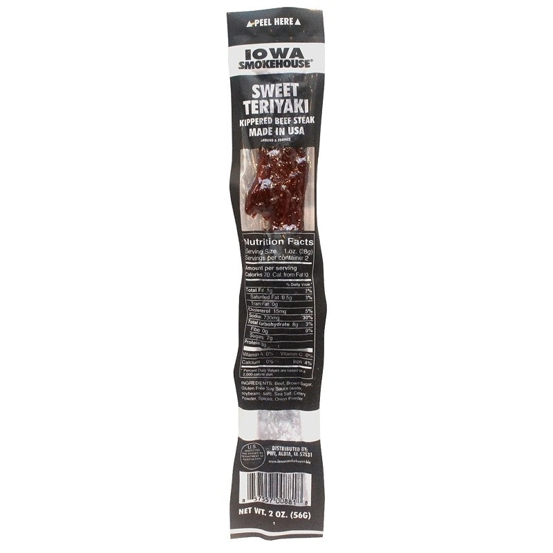 Iowa Smokehouse IS-2KBT Kippered Beef Steak, Sweet Teriyaki, 2 oz (Pack of 10)