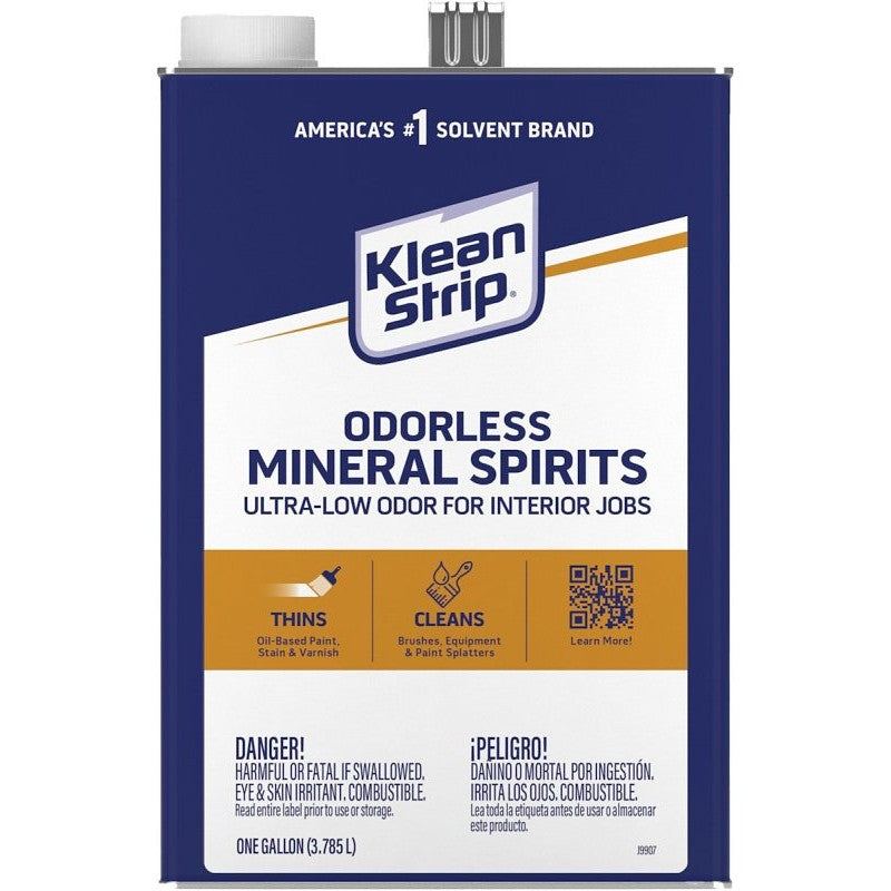 Klean Strip GKSP94006 Mineral Spirit Thinner, Light Yellow, 1 gal, Can, Liquid, Solvent (Pack of 4)