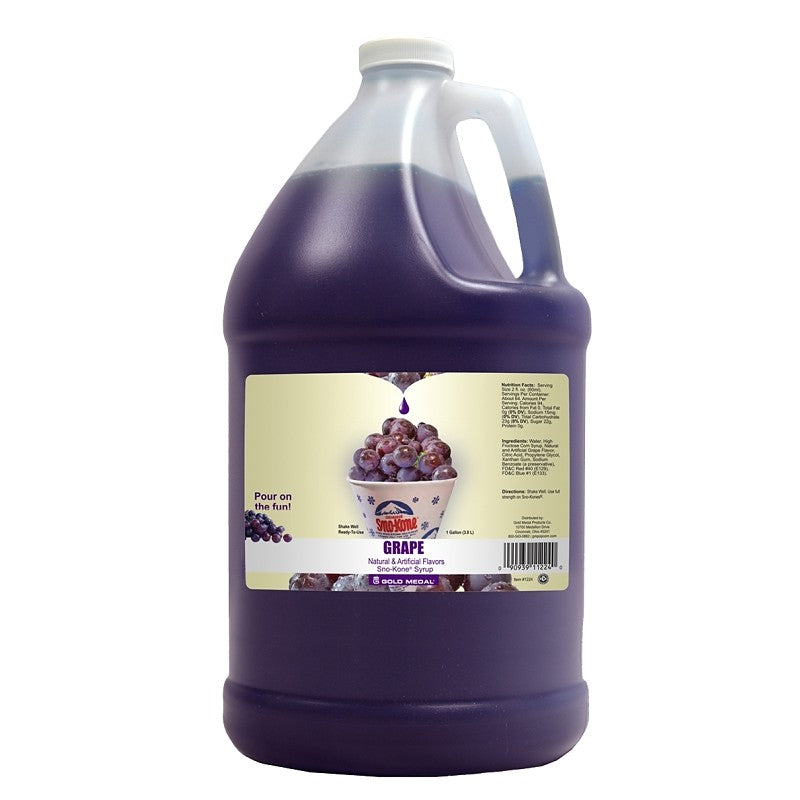 Gold Medal 1224 Syrup, Grape Flavor, 1 gal Jug (Pack of 4)