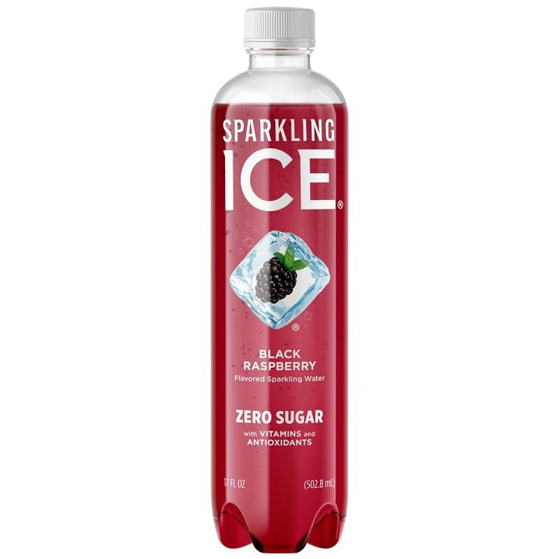 Sparkling Ice 16571910303 Black Raspberry Sparkling Water, 17 oz, Bottle (Pack of 12)