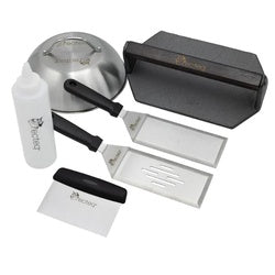 Recteq SmokeStone ACSMKSTN600ACKT Griddle Accessory Kit, Stainless Steel, Black/Gray