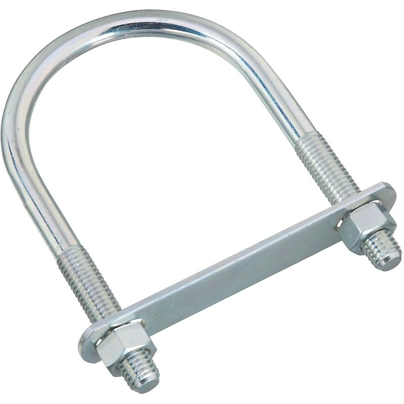 National Hardware N347-815 U-Bolt, 6 in L Inside, 3-1/2 in W Inside, 1/2-13 Thread, 2-1/2 in L Thread, Steel, Zinc