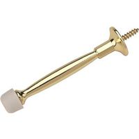 Deep Projection Rigid Door Stop 4 Inch Bright Brass