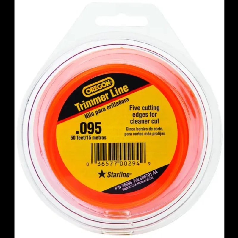 Oregon 619768/36898 Trimmer Line, 0.095 in Dia, 50 ft L, Co-Polymer