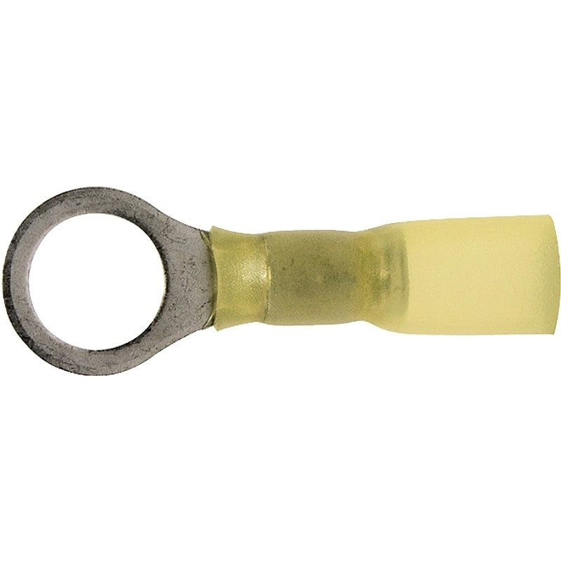 Calterm 65726 Ring Terminal, 12 to 10 AWG Wire, Copper Contact, Yellow, 7/PK