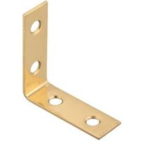 Corner Braces 1-1/2 By 5/8 By 0.06 Inch Bright Solid Brass 4 Pack