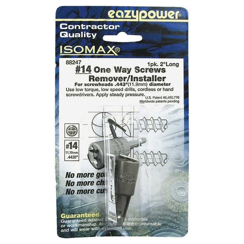 Eazypower 88247 One Way Screw Remover, #14 Bolt/Screw, HSS