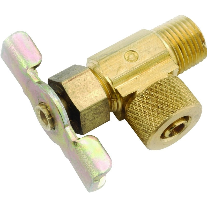 Anderson Metals 50873-0402 Needle Valve, 1/4 x 1/8 in Connection, MIP, Brass Body