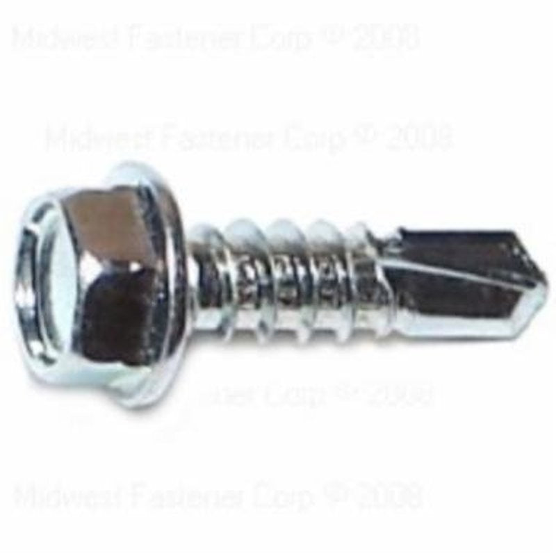 Midwest Fastener 10282 Screw, #12 Thread, 3/4 in L, Washer Head, Hex Drive, Self-Drilling Point, 1 PK